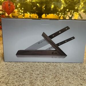 Cangshan 3-Piece TAI Knife Block Set, Walnut Block, Swedish